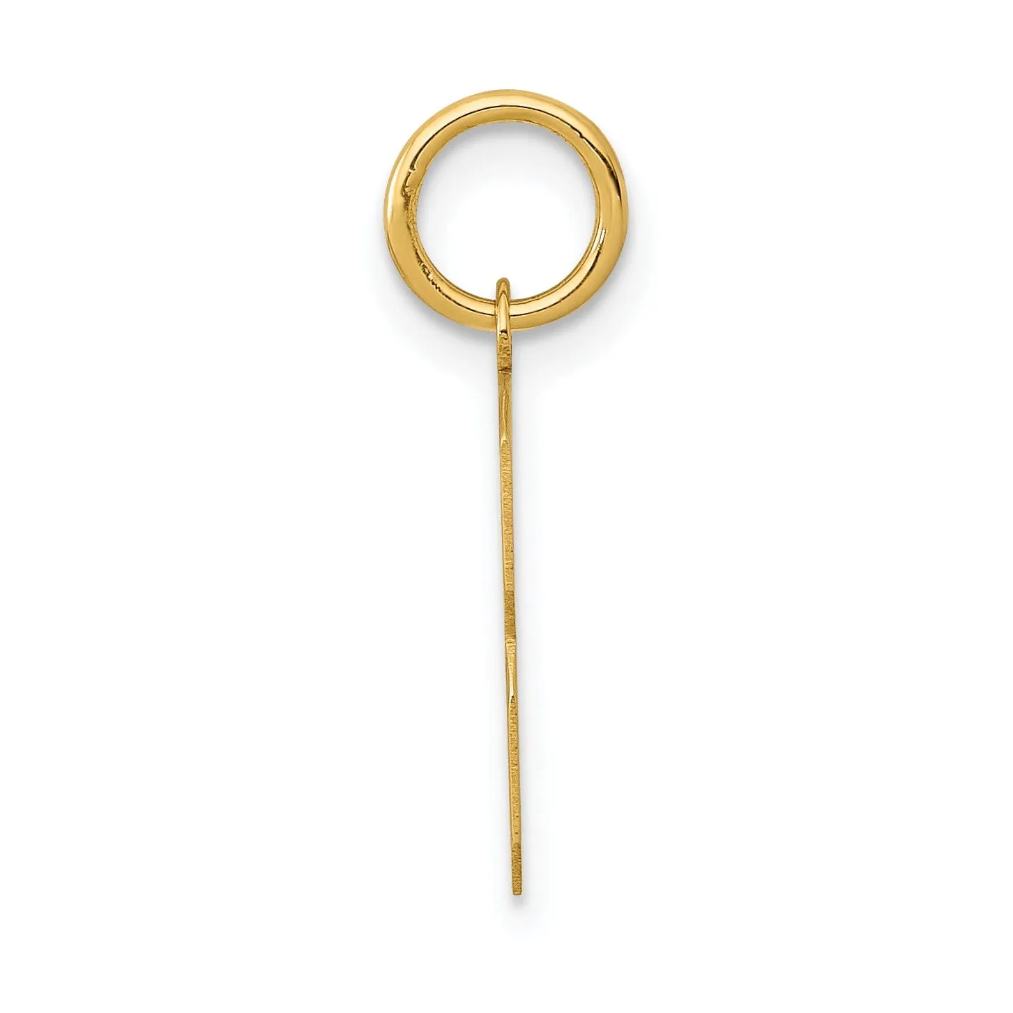 14k Yellow Gold Polished Finish Small Size Number 3 Charm Pendant