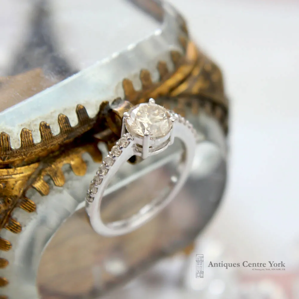 18ct White Gold Diamond Solitaire 1.15cts