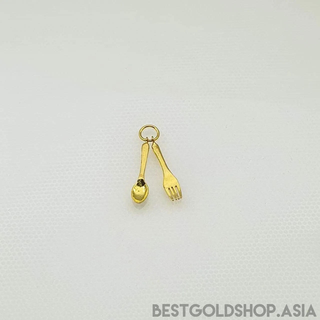 22k / 916 Gold Fork and Spoon Pendant