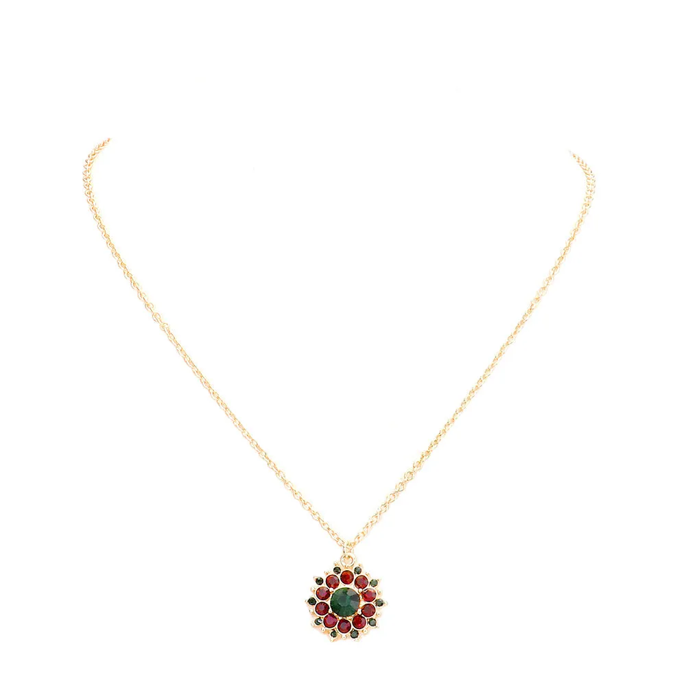 Elegant Bubble Stone Pendant Necklace - Dazzling Jewelry for Women