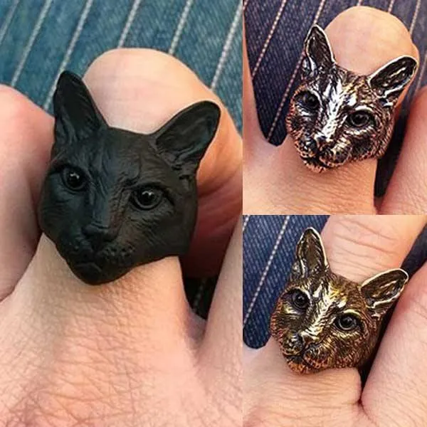Cat Head Ring