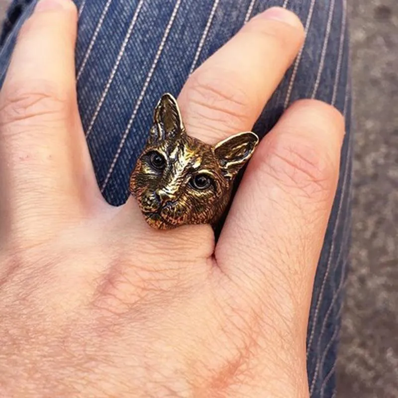 Cat Head Ring