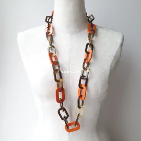 Elegant Handmade Necklace J18048, Made by Buffalo Horn and Lacquer