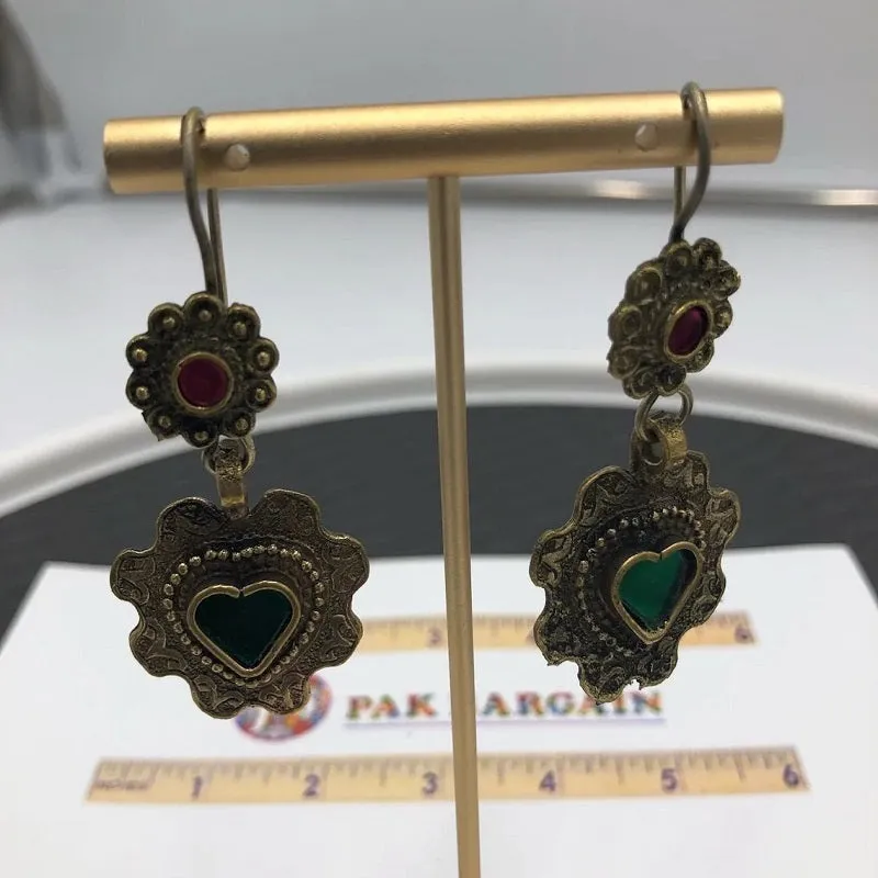 Handmade Tribal Vintage Floral Earrings