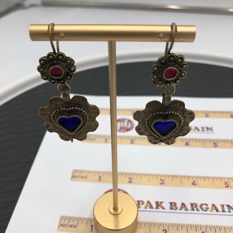 Handmade Tribal Vintage Floral Earrings