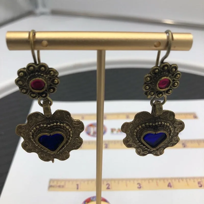 Handmade Tribal Vintage Floral Earrings