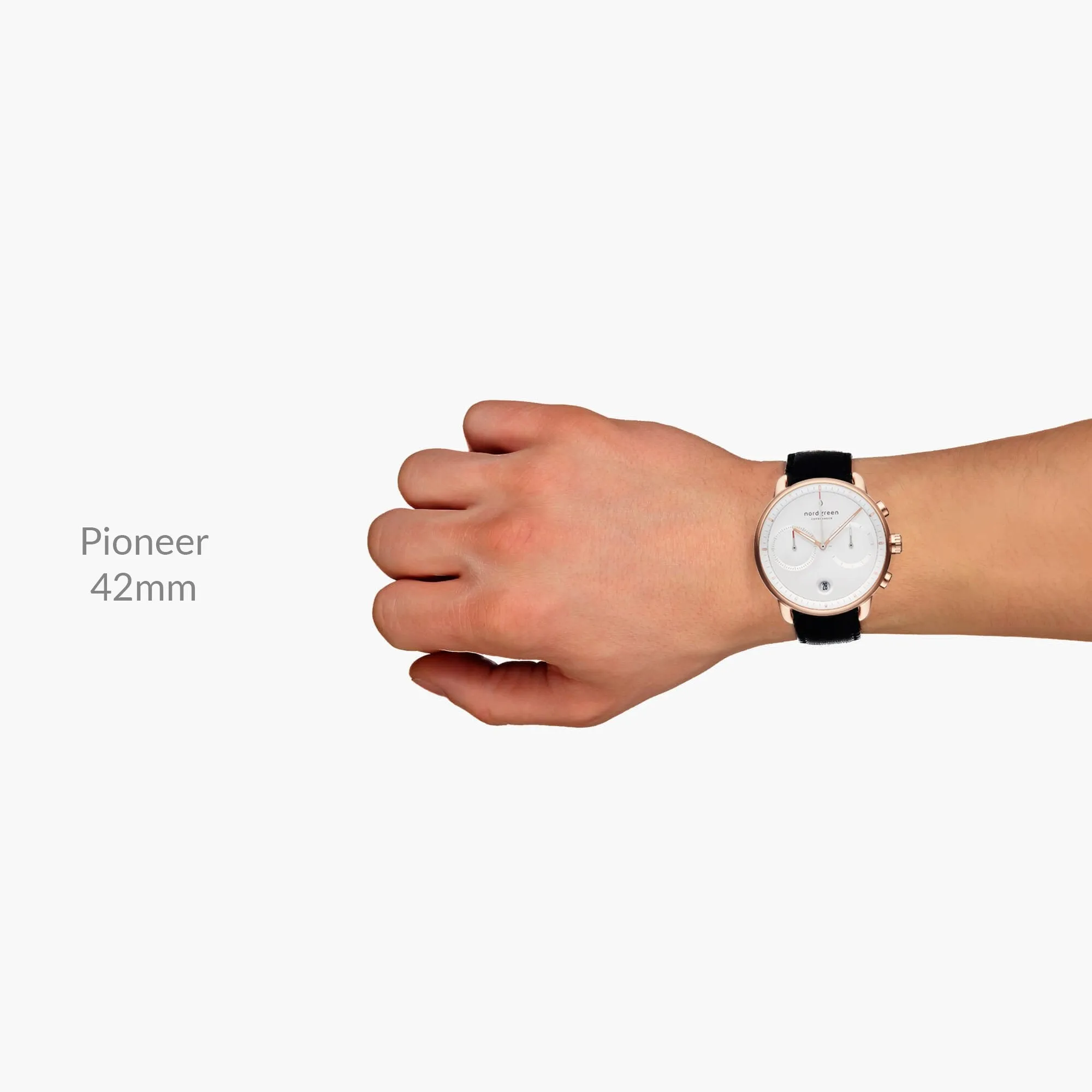 Pioneer - BUNDLE Black Dial Rose Gold | Olive Green Nylon / Brown Leather / Rose Gold Mesh Strap