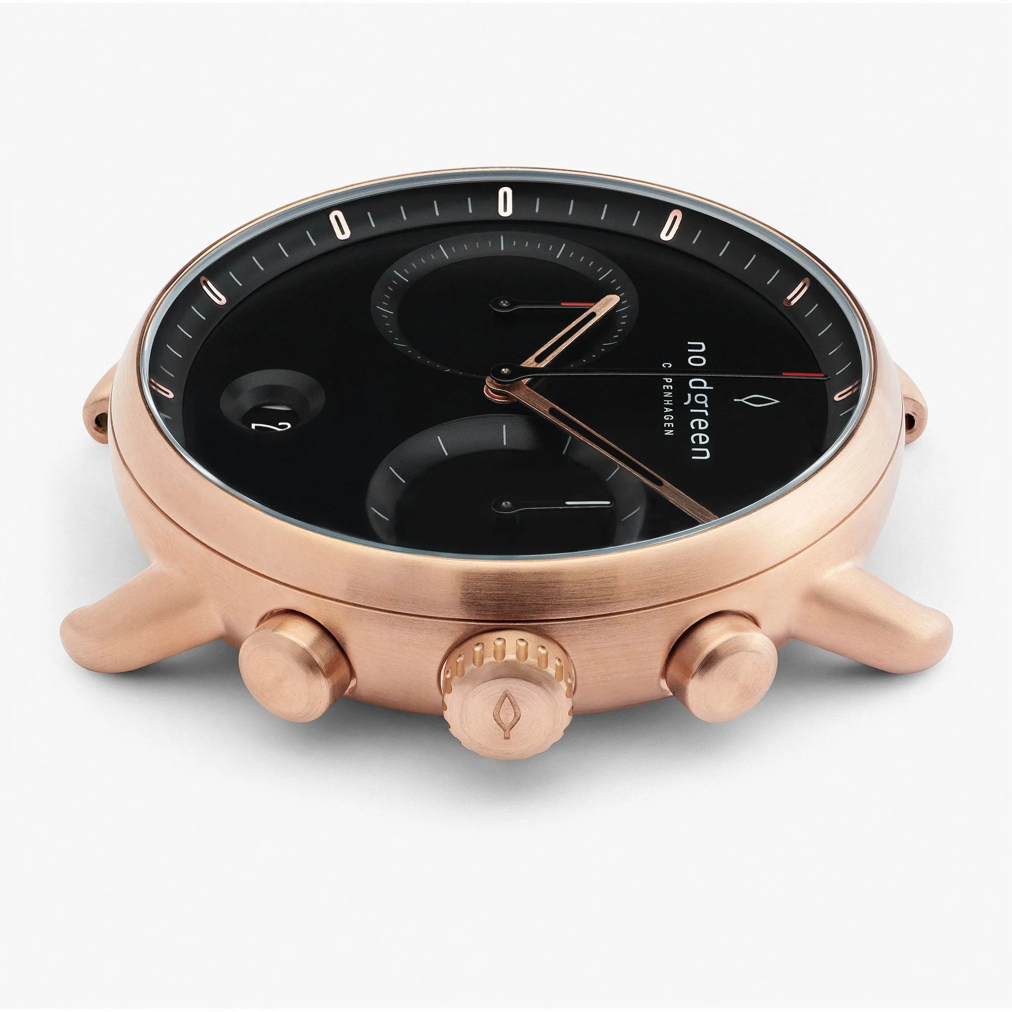 Pioneer - BUNDLE Black Dial Rose Gold | Olive Green Nylon / Brown Leather / Rose Gold Mesh Strap