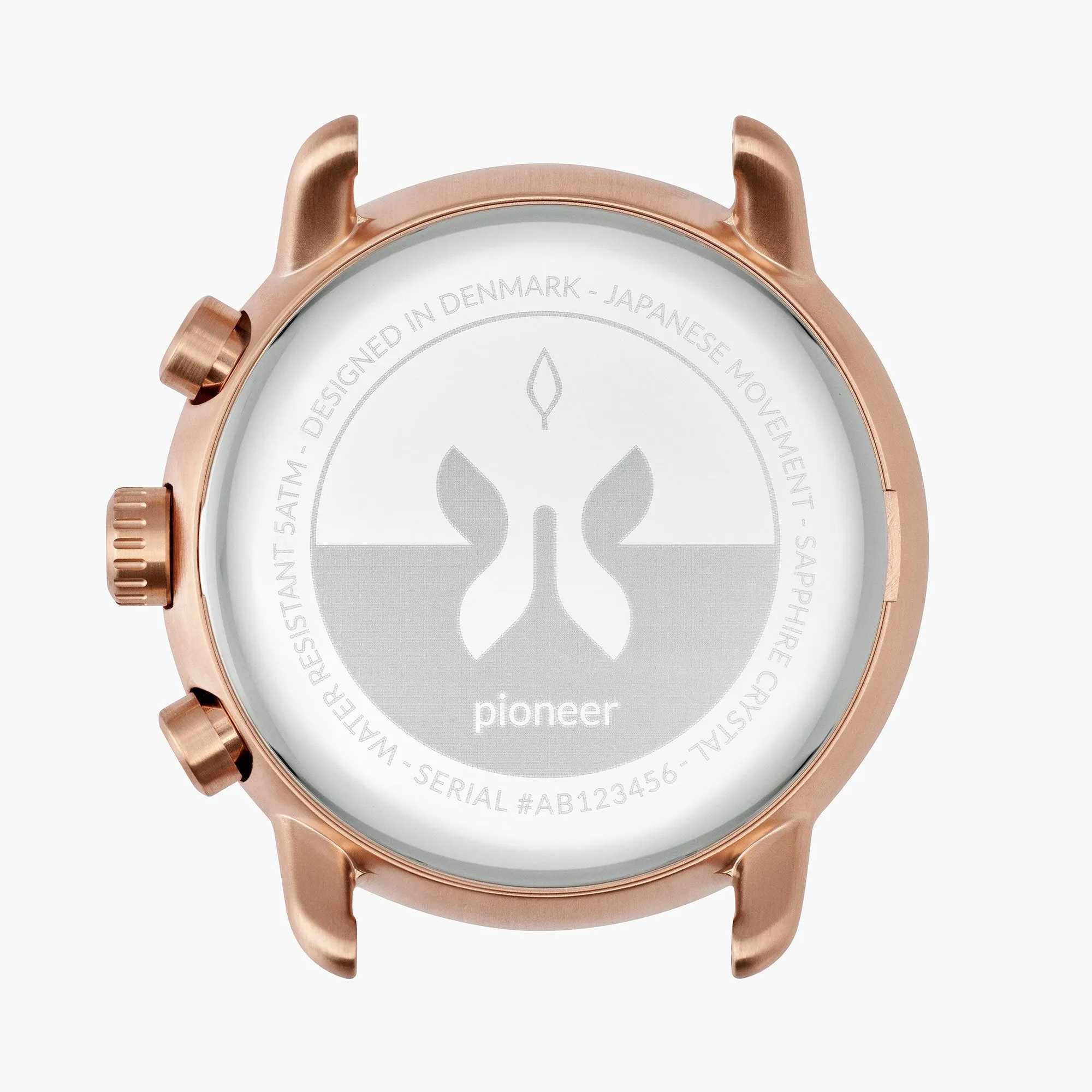 Pioneer - BUNDLE Black Dial Rose Gold | Olive Green Nylon / Brown Leather / Rose Gold Mesh Strap