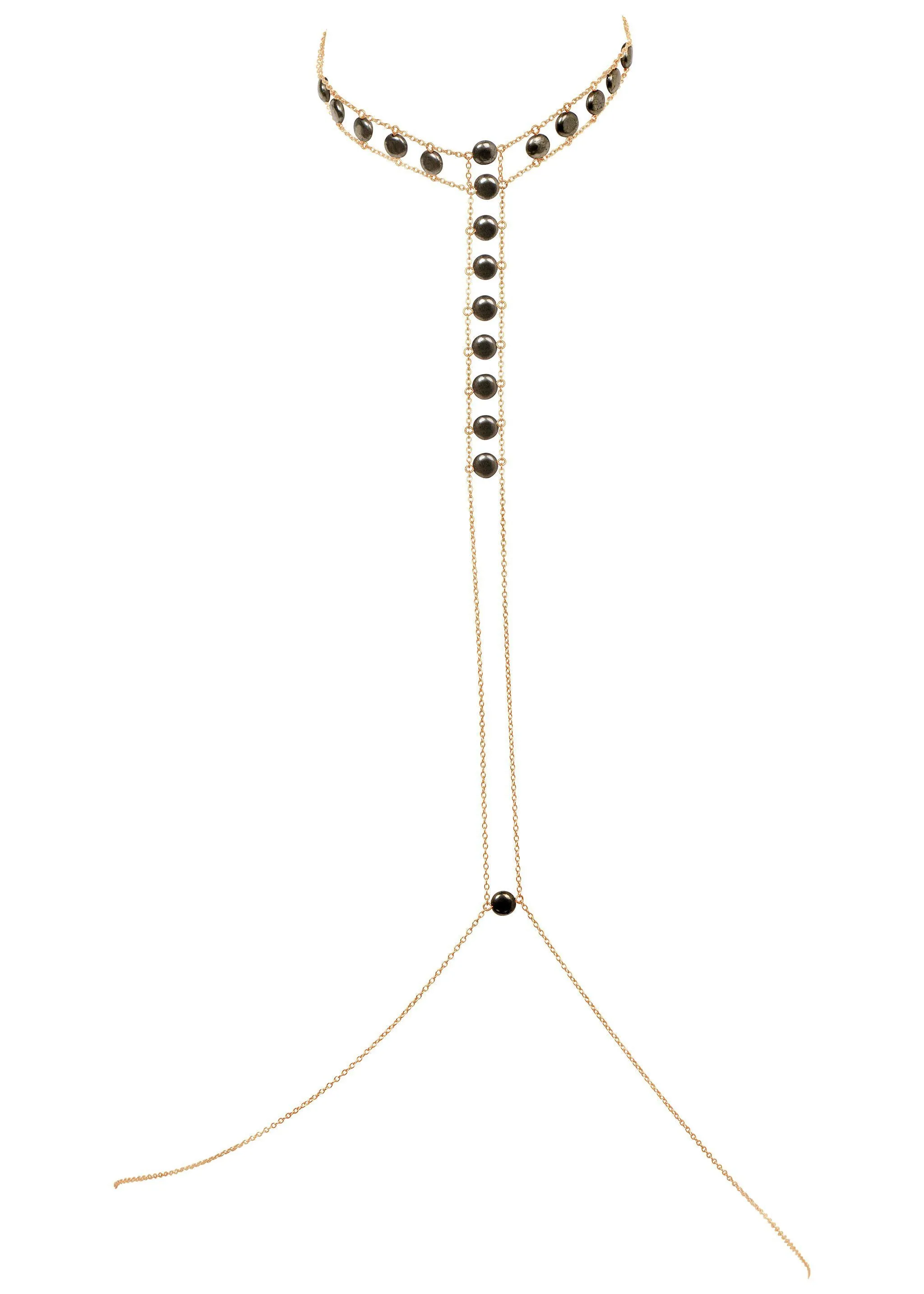 Queen Crown Gemstone Choker Body Chain