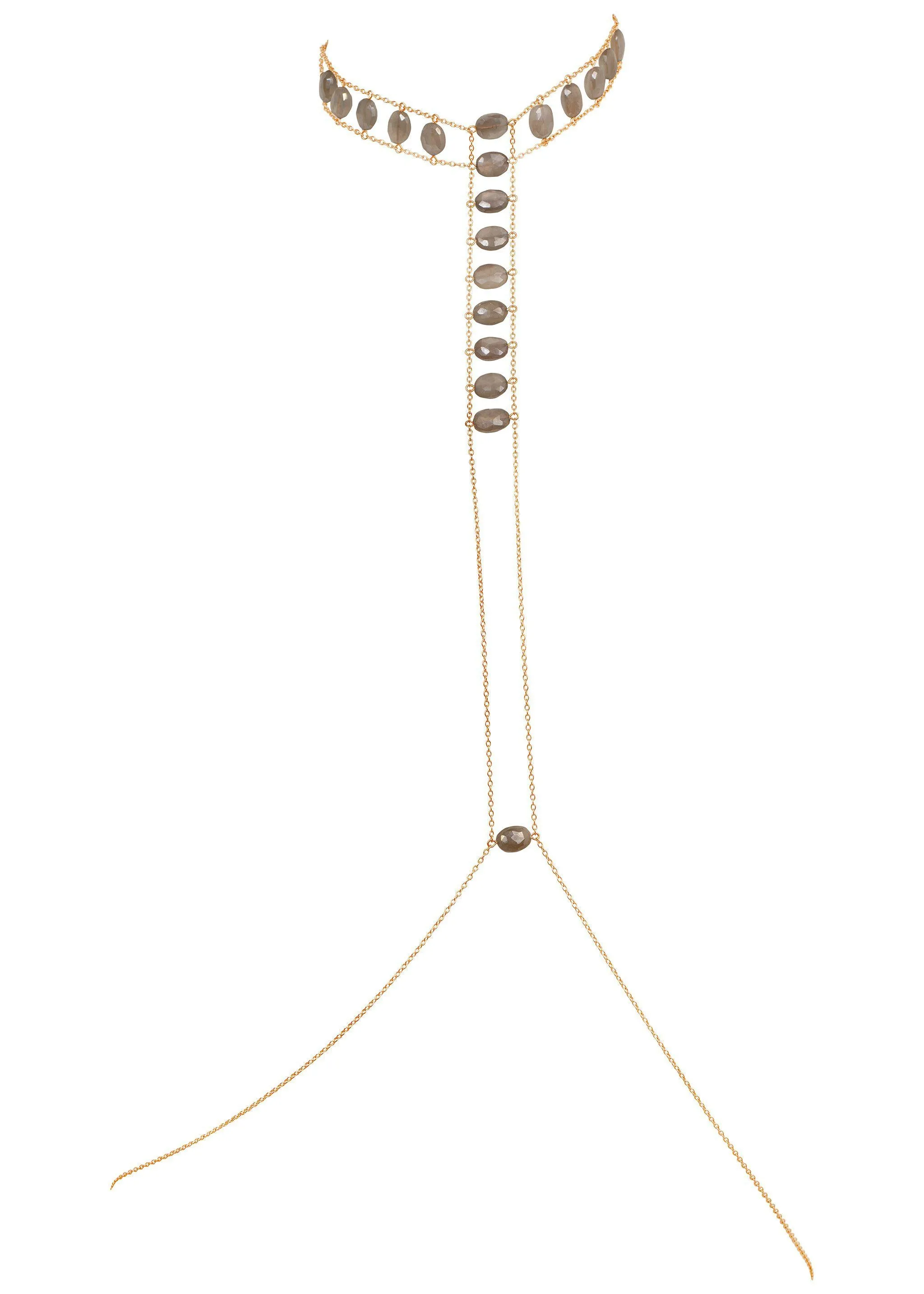 Queen Crown Gemstone Choker Body Chain