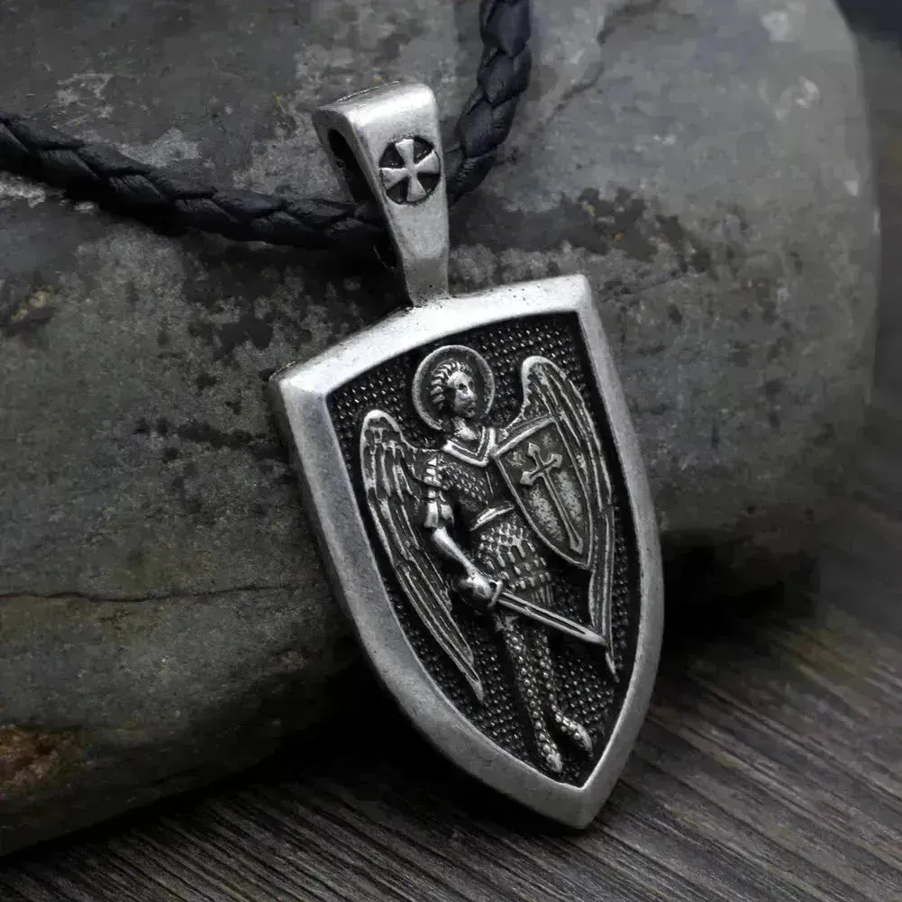 Saint Michael Archangel Pendant Necklace for men