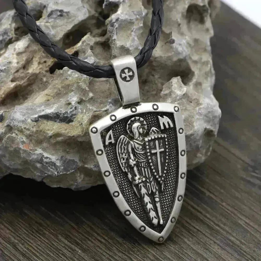 Saint Michael Archangel Pendant Necklace for men