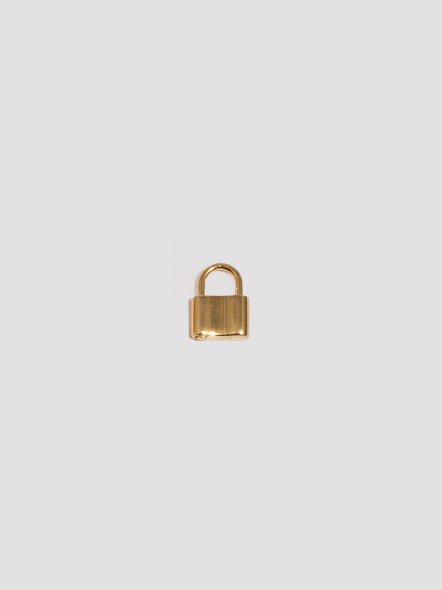Vermeil Mini Clip-On Padlock Pendant